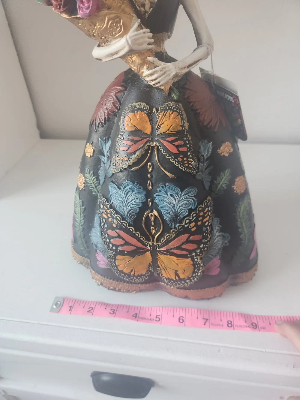 Day of the Dead Black Butterfly Dress Figurine - Decorative Women’s Accessory